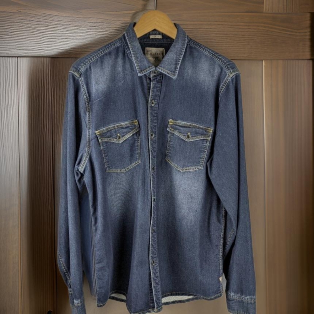 Guess Slim Fit Stretch Denim Shirt